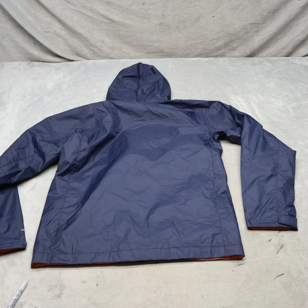 Columbia Jacket Boys Large 14/16 Blue Hooded Waterproof Light Wind Rain Outdoor